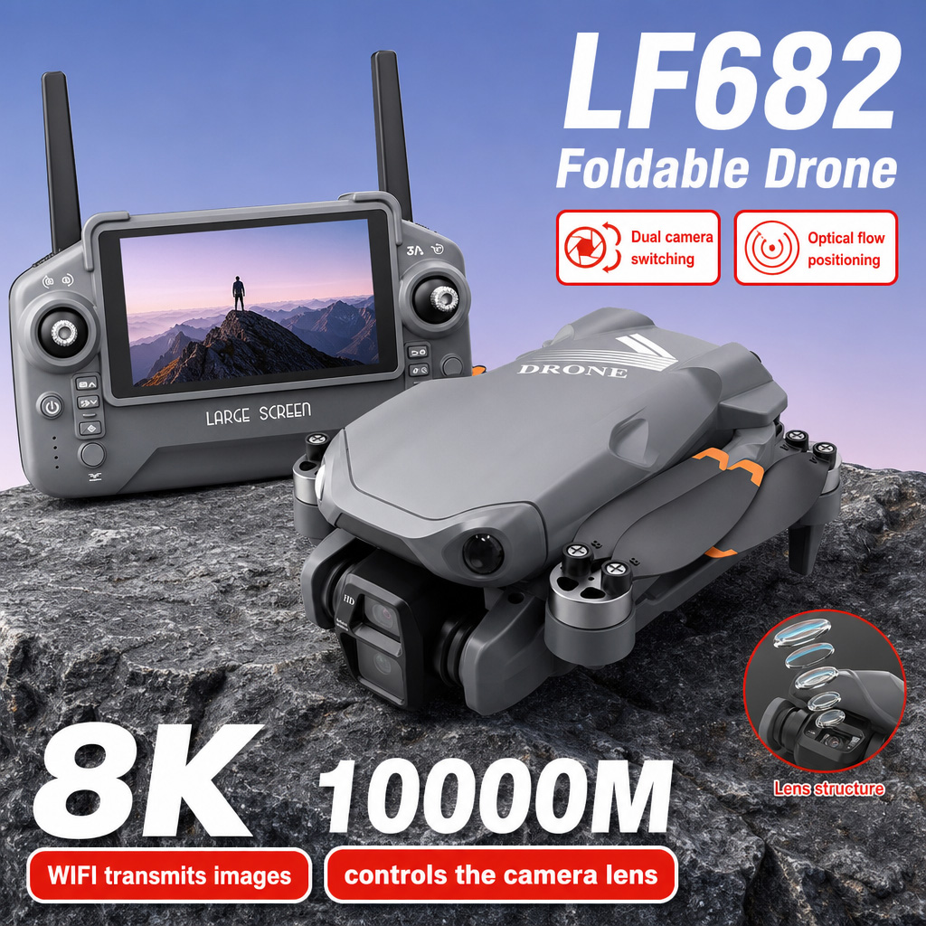 Drone Mapping - Luftbild-Drohne LF682 mit 8K HD Dual-Kameras,